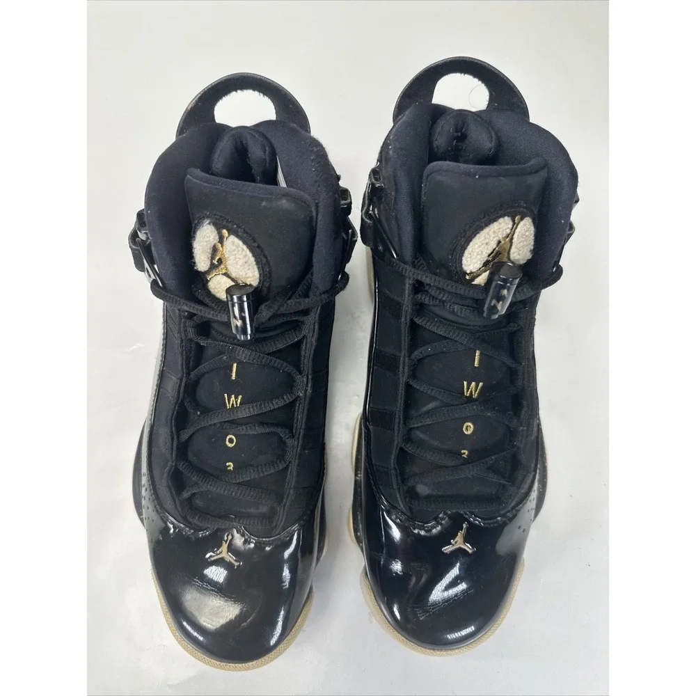 Nike Air Jordan 6 Rings Black Metalic Gold 322992-007 Basketball Shoes‎ 8
